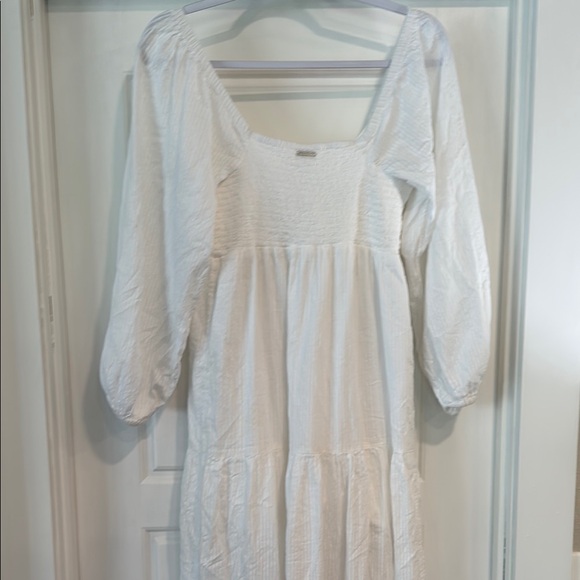 Billabong Starry Skies White Cotton Tiered Maxi Sundress - Picture 6 of 11